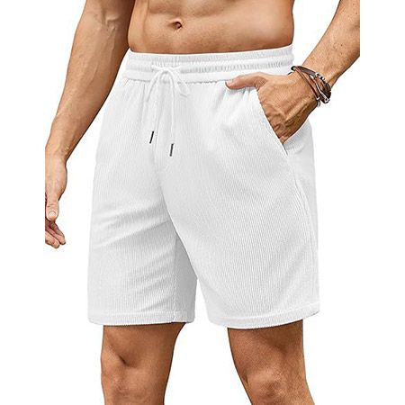 Coofandy Corduroy Shorts mit Taschen für Herren - Strickhose, 5,87