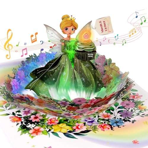 Produktbild: Geburtstagskarte Mädchen mit Musik, Pop-Up Happy Birthday Karte für Kinder