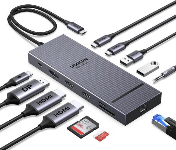 ugreen 12-in-1 triple display dock für 59,99 euro statt 80 euro