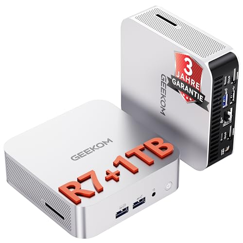 GEEKOM A6 Mini PC AMD Ryzen 7 6800H, 1TB SSD, 16GB DDR5 RAM, Windows 11 Pro