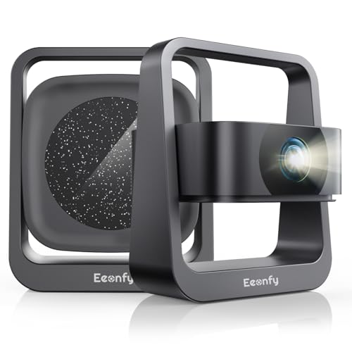 eennfy smart beamer portable heimkino 1080p beamer android 13.0 25000 lux schwarz