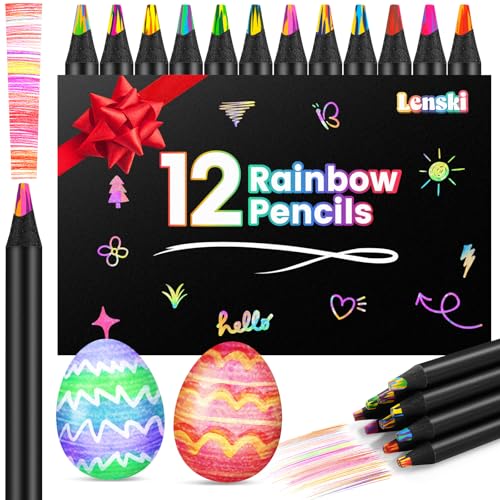 Lenski regenbogenstift 12 farben, buntstifte kinder geschenke für mädchen 4-12 jahre
