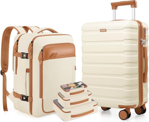 roadcheer trolley koffer set polycarbonat hartschalen 4 rollen mit tsa-schloss, rucksack und kulturbeutel