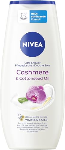 nivea pflegedusche cashmere & cottonseed oil, feuchtigkeitsspendendes duschgel mit vitaminen, 250 ml