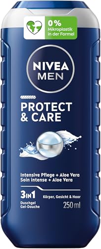 nivea men duschgel 250 ml, protect & care, fresh ocean, waterlily & oil, spar-abo