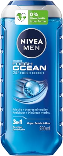 Produktbild: nivea men duschgel fresh ocean 3in1, revitalisierende pflegedusche für männer 250 ml