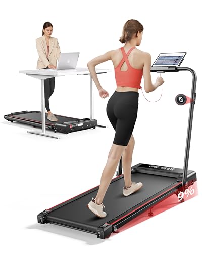 laufband für zuhause 4 in 1 mit neigung klappbar 12km/h 2.5HP für büro und homeoffice