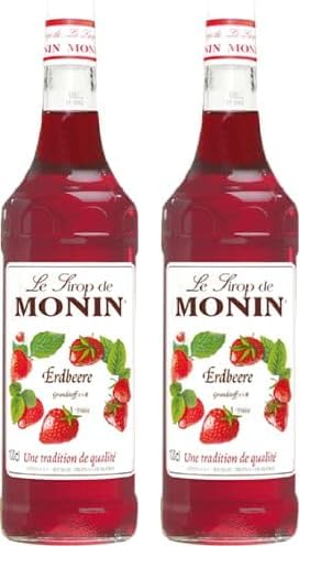 monin erdbeer sirup 2 x 700 ml - fruchtiger strohhalm-mix