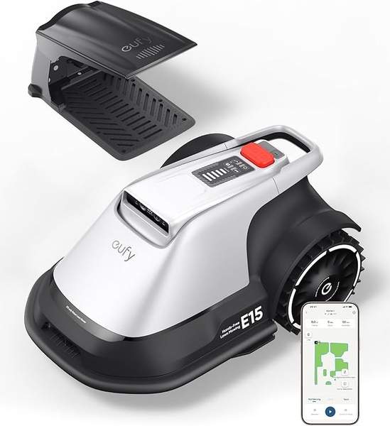 eufy E15 Mähroboter, 800m, TrueVision, GPS+4G, App-Steuerung, Garage