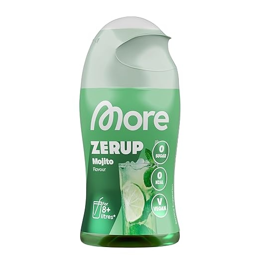 MORE Zerup Sirup, 65 ml, Zuckerfrei, Echte Fruchtextrakte, Vegan, 8 l Getränk