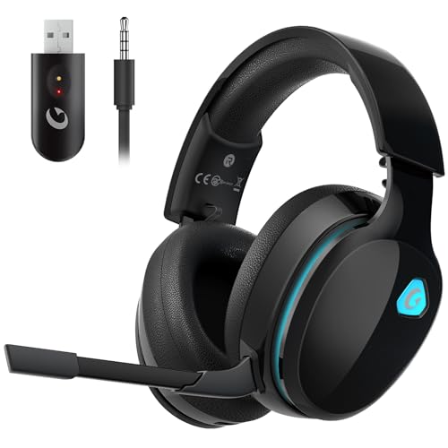 gvyugke kabelloses gaming headset 2,4 ghz für pc, ps5, mac, switch, xbox, bluetooth