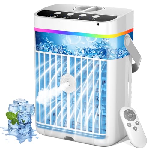 mobile klimaanlage 1250ml mini klimagerät 4 in 1 usb tragbar mit 3 geschwindigkeiten und timer