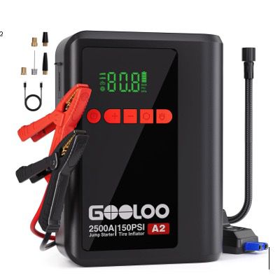gooloo a2 starthilfe powerbank 8-in-1 mit luftkompressor 10,3bar 39,59