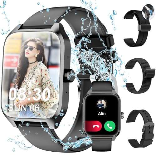 tisoutec fitnessuhr smartwatch damen herren 1.83" touchscreen wasserdicht aktivit tracker iOS Android