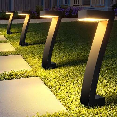 gearlite solarlampen außen 4 stück solarleuchten extrem hell ip65 wasserdicht dcor