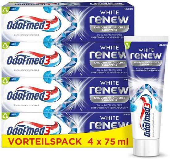 odol-med3 white renew zahnpasta 4er pack ab 7 euro statt 12 euro