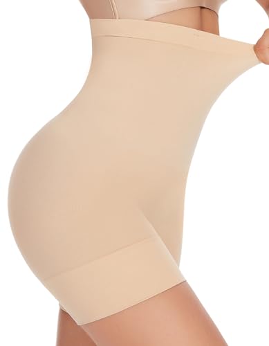 yadifen shapewear damen bauchweg hohe taille unterhose miederhose shaping beige L