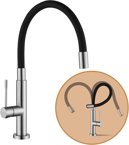 wasserhahn küche hochdruck, 360 schwenkbar, edelstahl, spültischarmatur mit brause