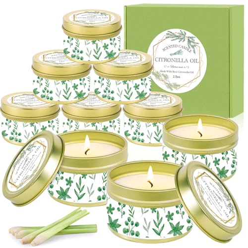 SaiXuan citronella kerzen 9 pcs duftkerzen in dose sojawachs für innen außen
