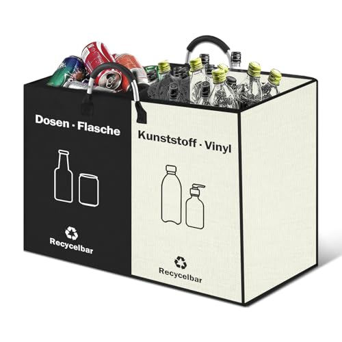 Produktbild: pfandflaschen sammelbehälter 76l meyuxg mit softgriff aus aluminium für küchen und vorratskammern