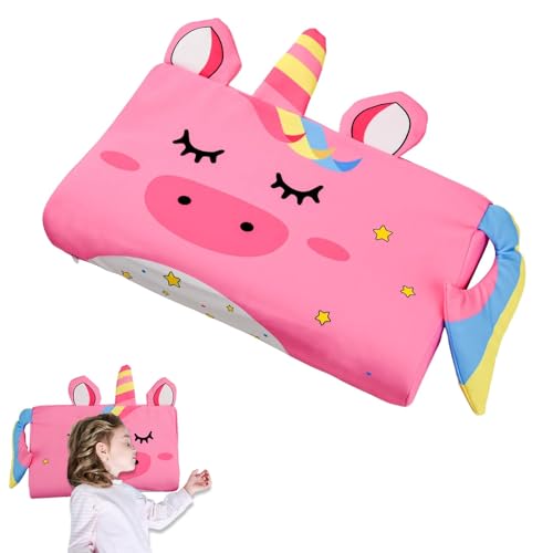VARKAGE kinder kopfkissen 46x26cm, ergonomisches kissen für weiche träume, einhorn