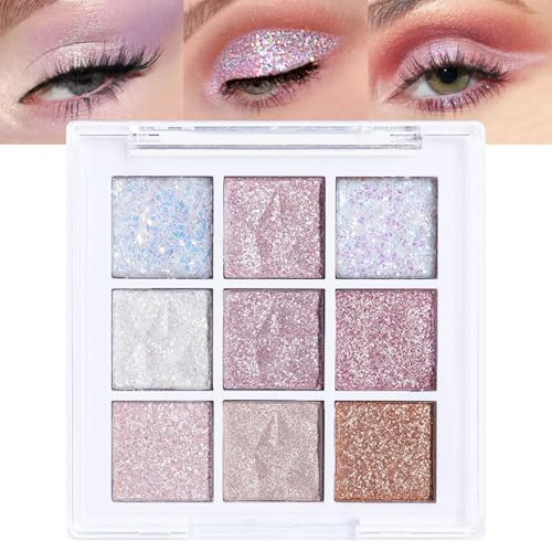 lilbitty multicolor eyeshadow palette, 9 farben, hohe pigmentierung, matte und shimmer