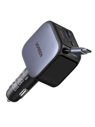 ugreen ec603 auto-ladegerät 90 w mit 60 w usb-c-kabel 2 anschlüsse pd 3.0 qc 3.0