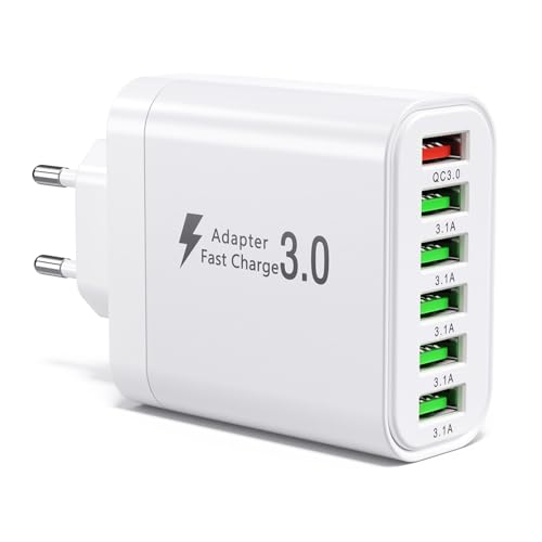 50 W usb charger 6 ports charging station qc3.0 kompatibel mit iphone galaxy usw.