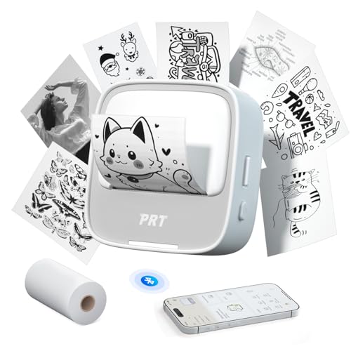 prt S1 mini drucker - tragbarer bluetooth thermodrucker für aufkleber und fotos