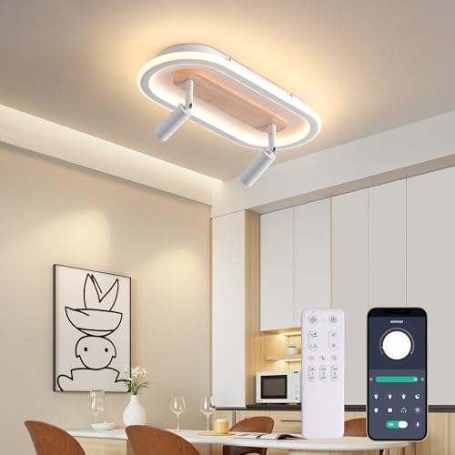 YUEEU LED Deckenstrahler 350 2-flammig Deckenlampe für Küche Wohnzimmer Schlafzimmer
