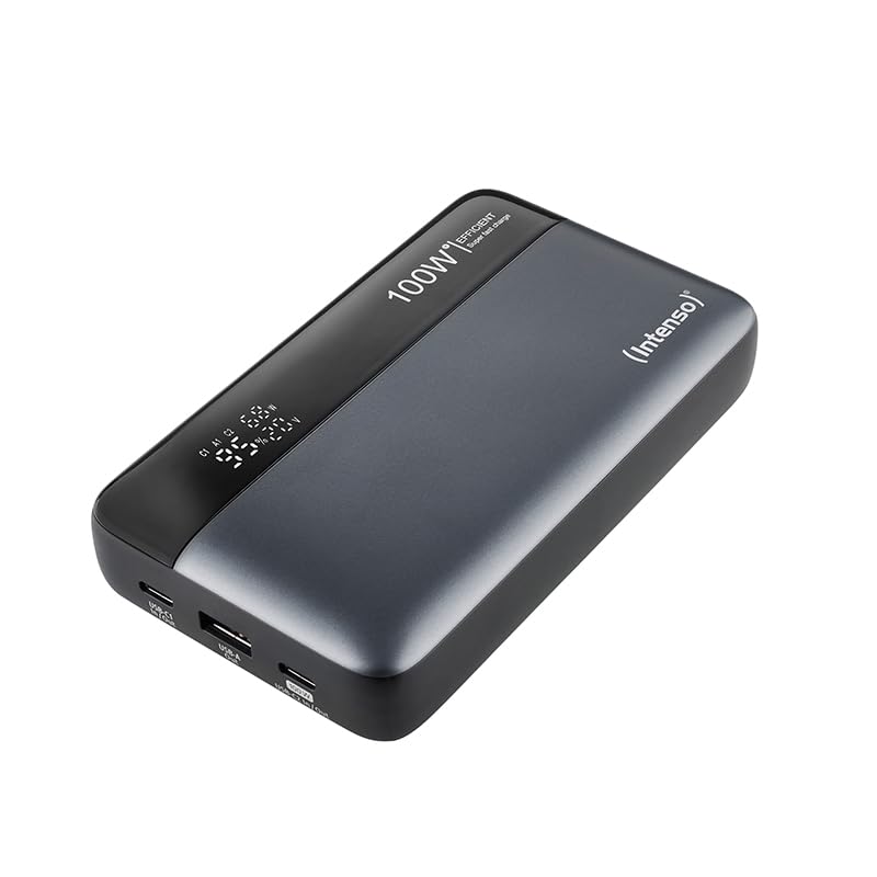 powerbank intenso he20000 20000mah extern akku power delivery 100w usb-c grau-schwarz