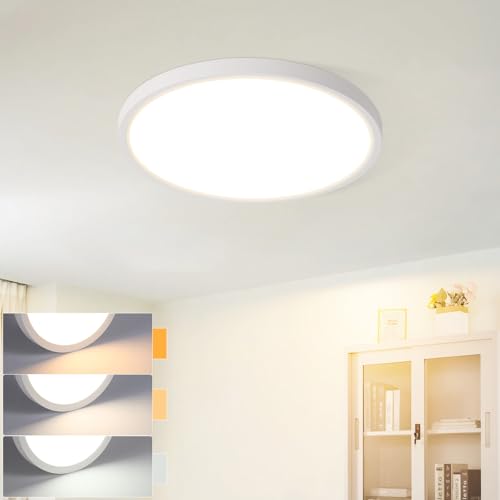 muyuua led deckenlampe flach rund 18 cm ip44 wasserdicht 15w 3000k 4000k 6500k badlampe küchenlampe flurlampe