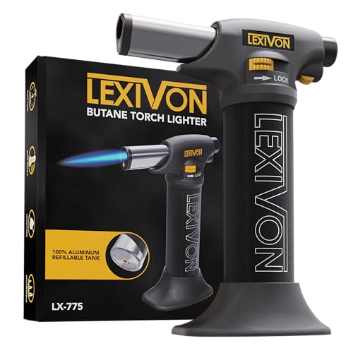 lexivon bunsenbrenner flambierbrenner blowtorch mit kindersicherung und flammenregler