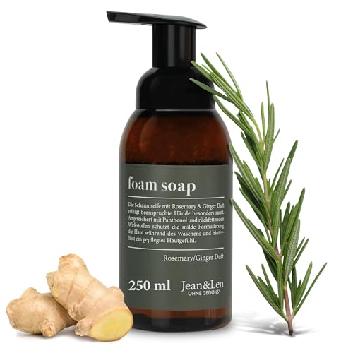 Produktbild: schaumseife rosemary & ginger von jean & len, sanfte reinigung für hände 250 ml