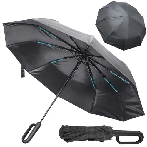 baifulai regenschirm groß, sturmfest, 10 rippen, automatisches öffnen/schließen, uv schirm