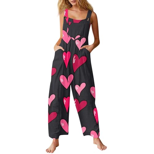 btbdy dh jumpsuit damen valentinstag arbeitshose schwarz 2-teiler kuschelig sommer m