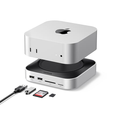 ugreen dock für mac mini m4 mit m.2 nvme ssd, 7x usb, 10gbps, sd/tf