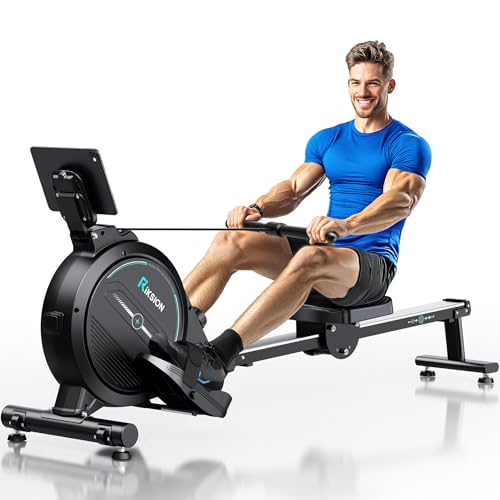 riksion rudermaschine magnetisch mit lcd display, 160 kg belastbarkeit, platzsparend