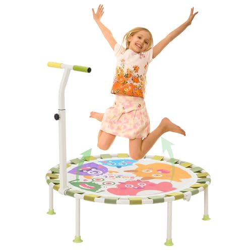 trampolin kinder indoor outdoor 101cm faltbar mit schaumstoffgriff grün