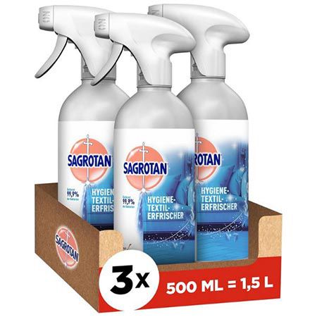 sagrotan textilerfrischer hygiene 3x 500ml frische wäsche ab 8 euro