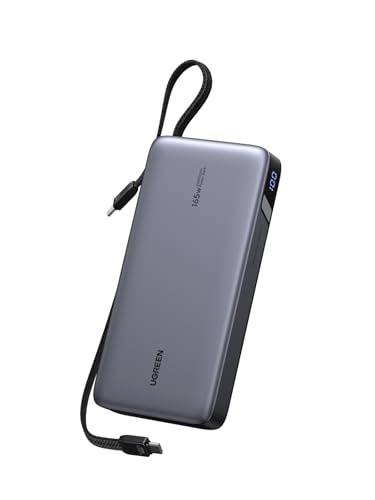 ugreen nexode powerbank 25000mAh 165W schnellladen mit 2 usb-c kabeln