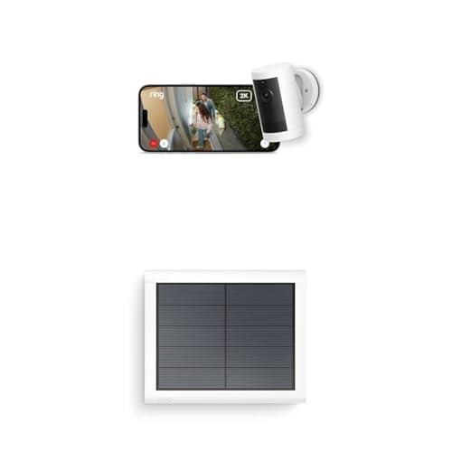 ring outdoor kamera plus mit solar, 2k, drahtlos, sicherheitskamera, 30-tage test