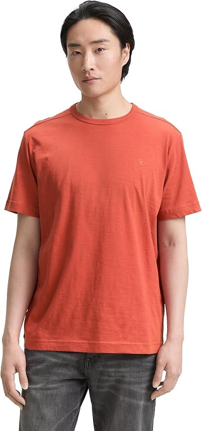 Tom Tailor T-Shirt Logo-Print Sky Captain Blue Stripy Inject XL