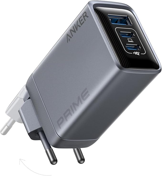 Anker Prime 100W USB-C Ladegerät, 3 Port GaN faltbar für Laptop/Smartphone