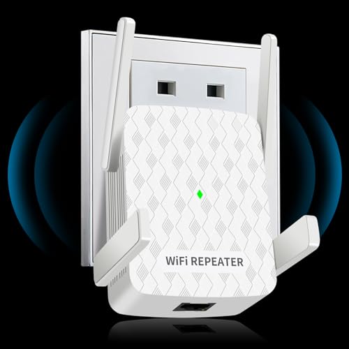 CINAMON wlan repeater 300 mbit/s 2.4 GHz, wlan verstärker mit ethernet, 200 m