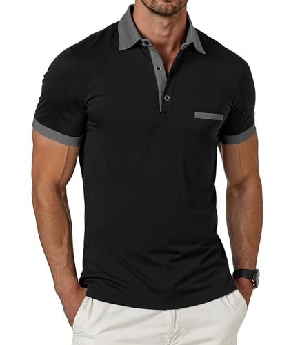 herren polo-shirt kurzarm basic sommer polo glestore