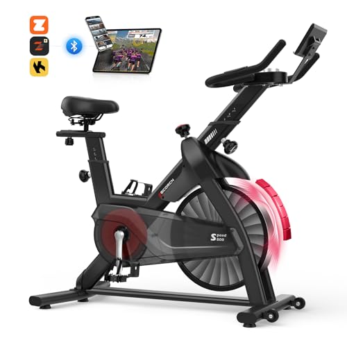 decorcn heimtrainer fahrrad mit app, leises ergonometrisches rad, 150 kg belastbar