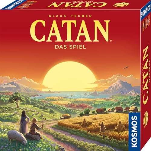siedler von catan basisspiel, strategisches handelsbrettspiel für 3-4 spieler