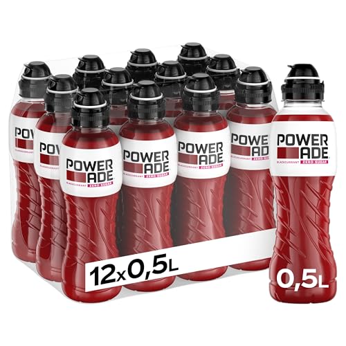 powerade zero zuckerfreier sportdrink black currant mit elektrolyten 12 x 500 ml