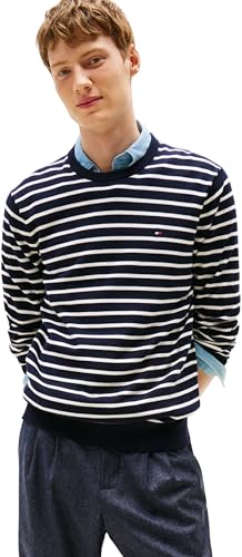 Produktbild: Tommy Hilfiger Herren Pullover Essential Cotton Rundhalsausschnitt Mehrfarbig XXL